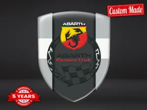 Fiat Abarth Etiqueta Impermeable Premium Profesional Minimalista